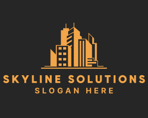 Skyline - Orange Building Skyline logo design