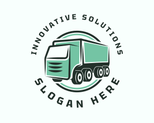 Round - Truck Vehicle Transportation logo design