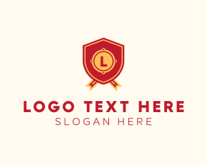 Lux - Royal Crest Ribbon Shield logo design