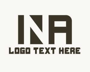 North America - Black Letter NA logo design