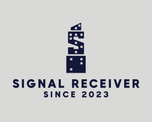 Skyscraper Letter S logo design