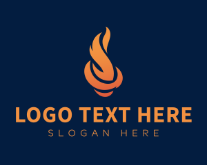 Lighter - Fiery Wings Flame logo design