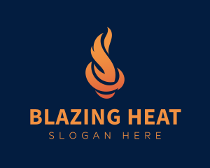 Flammable - Fiery Wings Flame logo design