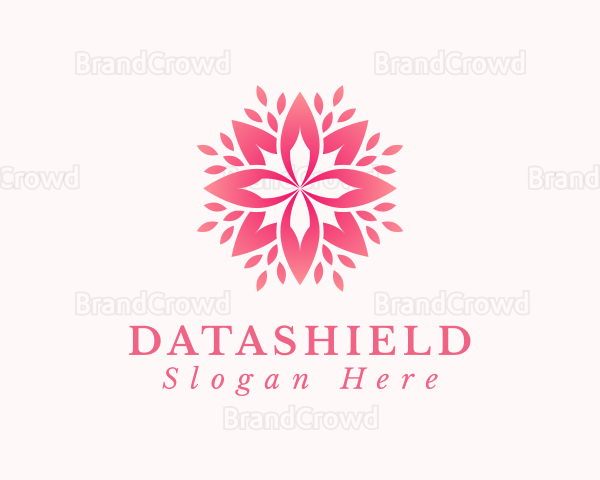 Pink Flower Petals Logo