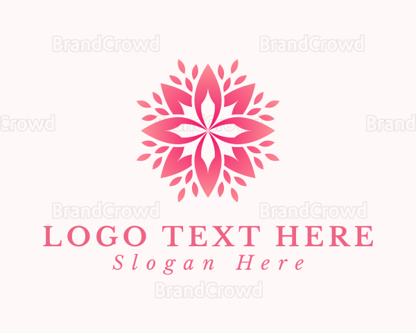 Pink Flower Petals Logo