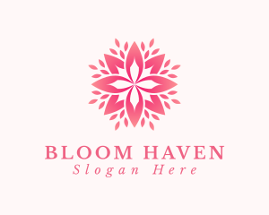 Pink Flower Petals logo design