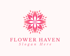 Pink Flower Petals logo design