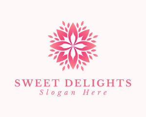 Pink Flower Petals logo design