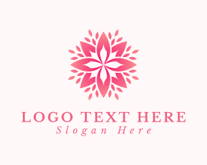 Bloom - Pink Flower Petals logo design