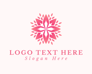 Pink Flower Petals Logo