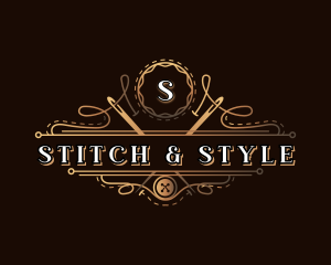 Tailor Stitch Needle logo design