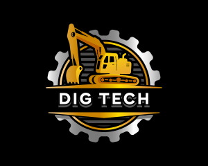 Excavator Digging Construction logo design