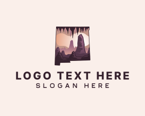 Geography - Carlsbad Caverns Cave logo design