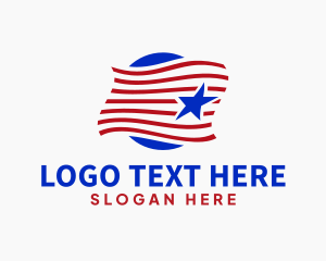 Veteran - American Veteran Flag logo design