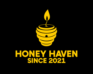 Gold Beehive Candle logo design