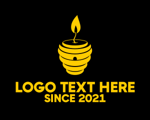 Bumblebee - Gold Beehive Candle logo design