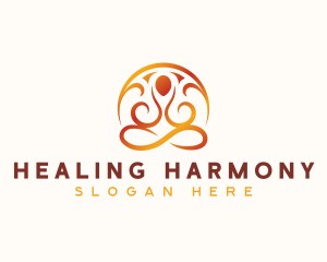 Yoga Healing Meditation logo design