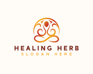 Yoga Healing Meditation logo design