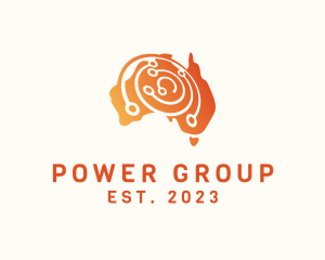Orange - Digital Australia Circuit logo design