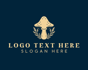 Shrooms - Herbal Fungus Mushroom logo design