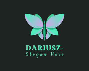 Wing - Green Butterfly Wing logo design