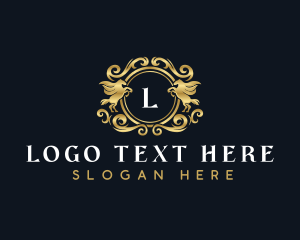 High End - Ornamental Pegasus Horse logo design