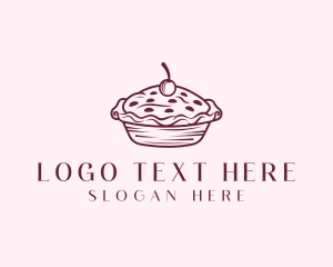 Sweet - Cheery Pie Cake logo design