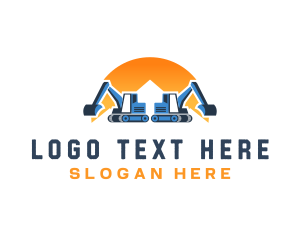 Mountain - Mountain Excavation Machine logo design