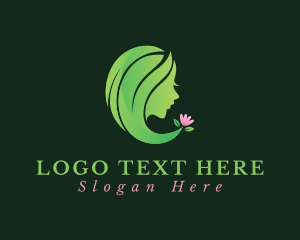 Pretty - Natural Woman Hair logo design