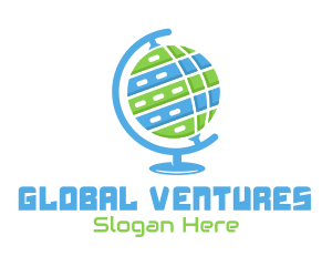 World - Tech World Globe logo design