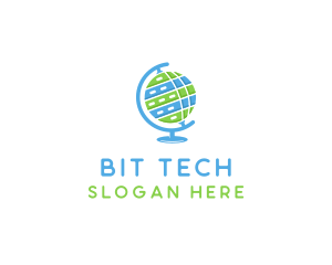 Digital Tech Globe logo design