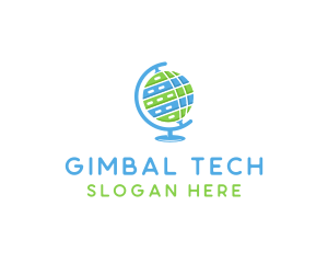 Digital Tech Globe logo design