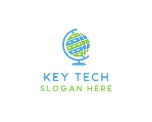 Digital Tech Globe logo design