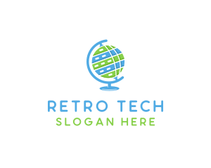 Digital Tech Globe logo design