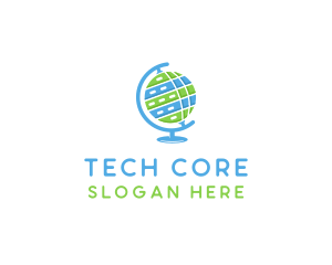 Digital Tech Globe logo design