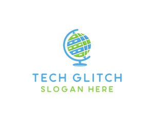 Digital Tech Globe logo design