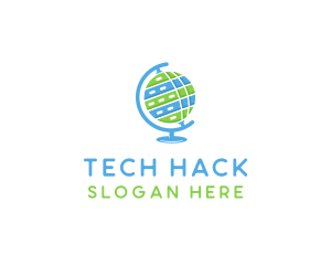 Digital Tech Globe logo design