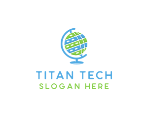 Digital Tech Globe logo design