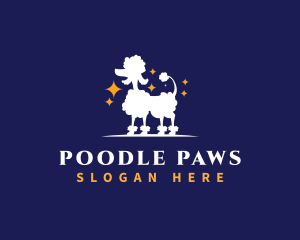 Pet Poodle Grooming logo design