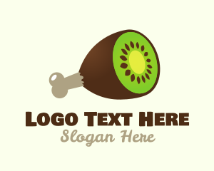 Food Truck - Kiwi Ham Meat logo design