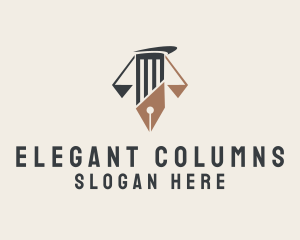 Legal Column Pen  logo design