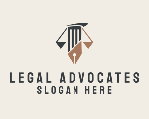 Legal Column Pen  logo design