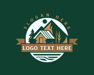 Lease - Woodwork Roof Cabin logo design