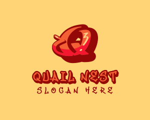 Subway Graffiti Letter Q logo design