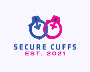 Adult Gender Handcuffs logo design