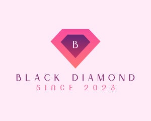 Diamond Gem Jewel Letter logo design