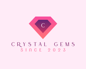 Diamond Gem Jewel Letter logo design