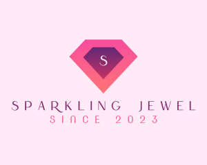 Diamond Gem Jewel Letter logo design