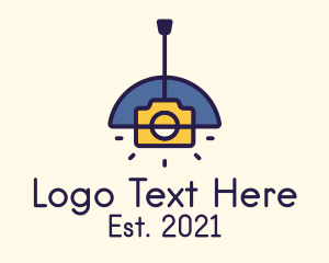 Photo Studio - Camera Ceiling Lamp logo design