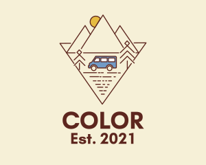 Campground - Mountain Trailer Van logo design